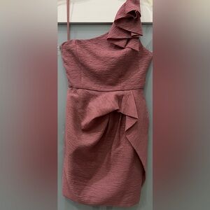 BCBGMaxAzria One Shoulder Dress in Mauve